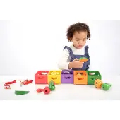 TickiT Caisses de tri en bois Fruits et légumes Jouets éducatifs