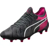 Puma King Ultimate Rush FG/AG Chaussures de football hommes gris foncé gris rose Gr 42