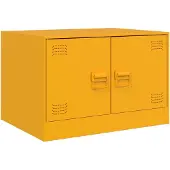 vidaXL Table basse jaune moutarde 67x50x44 cm acier