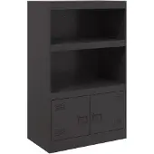 vidaXL Sideboard noir 67x39x107 cm acier