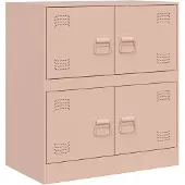 vidaXL Sideboard Rose 67x39x73 cm Acier