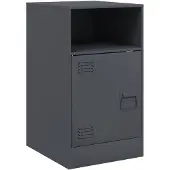 vidaXL Table de chevet anthracite 34,5x39x62 cm acier