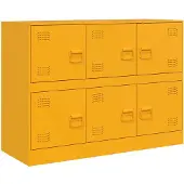 vidaXL Sideboard jaune moutarde 99x39x73 cm acier