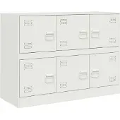 vidaXL Sideboard blanc 99x39x73 cm acier
