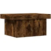 vidaXL Table basse chêne fumé 80x55x40 cm bois composite