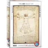 Eurographics Puzzle Leonard de Vinci : L'homme de Vitruve - 1000 pièces