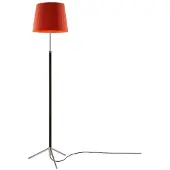 Santa & Cole Pie de Salón Lampadaire G3 | Red-Amber Ribbon | Chrome-Plated