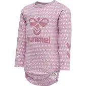 Hummel Barboteuse / body 'Esme' éosine / rose clair / blanc