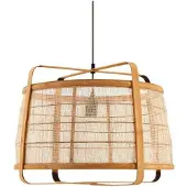 LINDBY Suspension , Liriana, dimmable, Bois, Salon / séjour, Bambou, Rustique