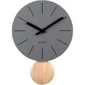Karlsson – Horloge murale Arlo Pendule – Gris foncé
