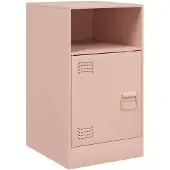 vidaXL Table de chevet rose 34,5x39x62 cm acier