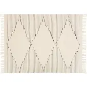 Beliani Couverture Uluyol Coton 130 X 170 Cm Beige