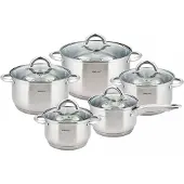 KINGHOFF pots Silver 10 pieces KH4449