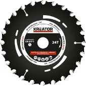 Kreator Lame de scie circulaire 160 x 20 x 2 mm pour le bois, bagues de réduction incluses - Diamètre : 160mm