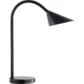 Unilux Lampe de table LED UNILUX SOL, noir, base, blanc chaud, classe d'efficacité énergétique E, durée de vie de la lampe 20 000 heures