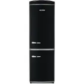 Severin Combi rétro No Frost noir, ouverture à droite RKG 8998 en plastique, noir