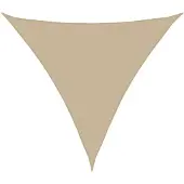 vidaXL Voile de parasol tissu oxford triangulaire 3x3x3 m beige