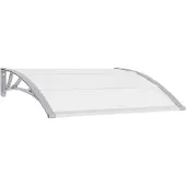 vidaXL Auvent de porte Gris 120x100 cm PC