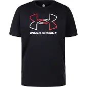 Under Armour T-Shirt fonctionnel 'Foundation' rouge / noir / blanc
