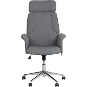 Beliani Siège de bureau gris à roulettes avec hauteur réglable et accoudoirs allongés moderne