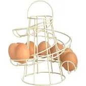 Esschert Design Porte Oeufs En Métal - D 18,2 Cm - H 22,8 Cm - Beige