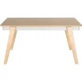 Beliani Table De Repas Phola Bois Clair