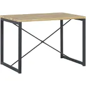 Beliani Ensemble de salle à manger teinte bois clair / noir 4 places 110 x 70 cm 2 chaises et banc FLIXTON
