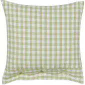 Beliani Coussin Talya 45 X 45 Cm À Carreaux Vert Olive