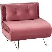 Beliani Canapé-Lit Vestfold Rose Velours