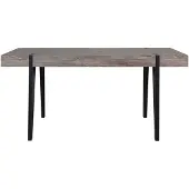 Beliani Table De Repas Adena Bois Foncé