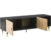 Beliani Meuble Tv Noir Abilen