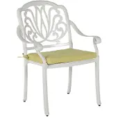 Beliani Lot de 4 chaises de jardin aluminium blanc crème coussins d'assise polyester extérieur style rétro vintage jardin patio