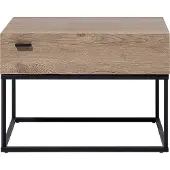 Beliani Table de chevet couleur bois foncé rectangulaire 41 x 55 cm CAIRO (55 x 41 x 39 cm)