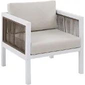 Beliani Set De Jardin Aluminium Blanc Borello