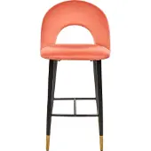 Beliani Lot de 2 chaises de bar velours corail Falton Lumarko !
