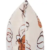 Beliani Coussin CUCURBITA Velours 45 x 45 cm Motif de plante Beige