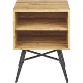 Beliani Table De Chevet Bois Clair Lubock