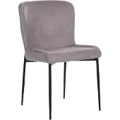 Beliani Chaise de salle à manger en tissu Set of 2 Dark Grey Ada Lumarko !
