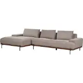 Beliani Canapé D'angle Mariferd Marron Clair Tissu Côté Droit