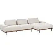 Beliani Canapé D'angle Mariferd Beige Clair Tissu Côté Gauche