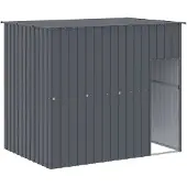 vidaXL Niche pour chiens avec toit Anthracite 214x153x181 cm Acier galvanisé
