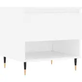 vidaXL Table basse blanche 50x46x50 cm bois composite
