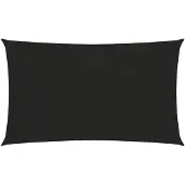 vidaXL Voile d'ombrage 160 g/m² Noir 3x6 m PEHD