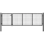 vidaXL Portail de jardin en acier 350 x 100 cm anthracite