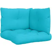 vidaXL Coussins de palette lot de 3 turquoise tissu Oxford