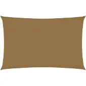 vidaXL Voile d'ombrage 160 g/m² Taupe 3x5 m PEHD