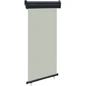 vidaXL Marquise latérale de balcon 105x250 cm Gris