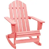 vidaXL Chaise à bascule Adirondack en bois massif de sapin rose