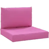 vidaXL Coussins de palette lot de 2 rose tissu Oxford