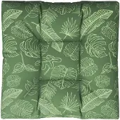 vidaXL Coussin de palette motif de feuilles 80x80x12 cm tissu